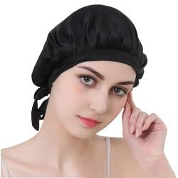 FAMKIT Maulbeerseide Schlafmütze für Frauen Nachthaube mit elastischer Kordel Haarwickel von FAMKIT