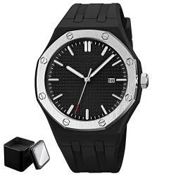 Unisex Analog Quarz Silikon Armbanduhr Minimalistische Bonbonfarbe Silikon Quarzuhr Wasserdicht 3ATM Armbanduhr für Liebhaber mit Eisenbox von FAMKIT