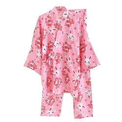FANCYPUMPKIN Damen Kimono Robe Yukata Bademantel Pyjama, rose, Large von FANCYPUMPKIN