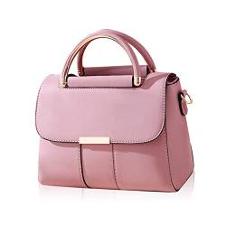 FANDARE Damen Handtaschen Elegant Handy Umhängetasche Crossbody Tasche PU Leder Schultertasche Frauen Handytasche zum Umhängen Schultertasche Portemonnaie Geldbörse Damentasche Rosa von FANDARE