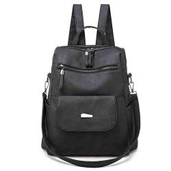 FANDARE Damen Rucksack Schultasche Wasserdicht Handtasche Frauen Umhängetasche Pendler Schulrucksack Mädchen Daypacks für Reise Campus Party Schulranzen Multifunktion Reiserucksack Schwarz von FANDARE