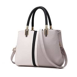 FANDARE Elegante Damen Umhängetaschen Schultertasche Frauen Handtasche PU Leder Wasserdicht für Büro Einkauf Arbeitstasche Reisen Henkeltaschen Crossbody Bag Grau von FANDARE