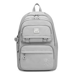 FANDARE Kinderrucksack Schulranzen Schultaschen Jungen Mädchen Schulrucksack Kinder Schultasche für Schüler Outdoor Reise Daypacks Kindergartentasche Rucksack Wasserdicht NylonGrau von FANDARE