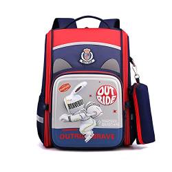 FANDARE Niedlich Kinderrucksack Schulranzen Reflektierend Schultaschen Jungen Mädchen Schulrucksack Jugendliche Schultasche für 1-6 Klasse Kind Reise Kindergartentasche Rucksack mit Federmäppchen von FANDARE