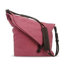 FANDARE Retro Umhängetasche Männer/Frauen 13 Zoll Laptop Business Crossbody Bag Outdoor Reise Camping große Kapazität Messenger Bag Atmungsaktiv Leinwand, rot, L, Freizeitrucksack von FANDARE