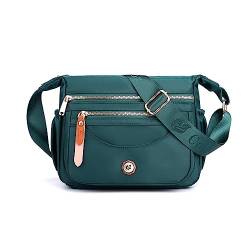 FANDARE Ultraleicht Damen Umhängetasche Nylon Schultertasche Handtaschen Elegant Umhängetasche mit verstellbarem breitem Riemen Frauen zum Umhängen Damentasche Multi-Tasche Messenger Bag Himmelblau von FANDARE