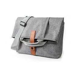 FANDARE Umhängetasche Herren Arbeitstasche Erweiterbar Messenger Bag Schultertasche Herrentasche Kuriertasche zum Umhängen für Reise Schule Hochschule Arbeit Outdoor Schulranzen Dunkelgrau von FANDARE