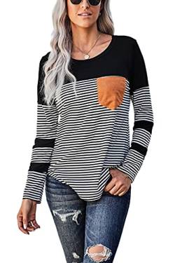 FANGJIN Pullover Damen Damen Pullover Tshirt Damen Oberteile Damen Damen Oberteile Damen Shirt Pullover & Strickjacken für Damen Schwarz Größe L von FANGJIN