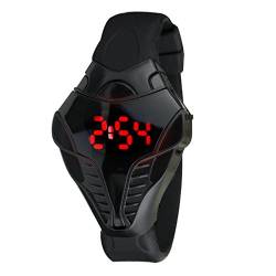 Fanmis Digitale Fashion Cobra Herren LED-Armbanduhr Silikon Eisen Dreieck Zifferblatt Sport Armbanduhr schwarz von FANMIS