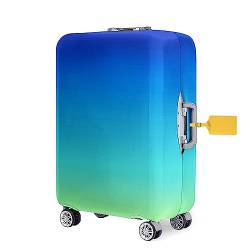 FANSU Elastisch Kofferhülle Kofferschutzhülle, Gradient Einfarbige Reisekoffer Schutzhülle mit Reißverschluss, Elasthan, Waschbar Gepäckabdeckung - 18 bis 32 Zoll (L(26-28in),Blau) von FANSU