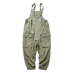 FANSU Overall Jumpsuit Herren Retro Denim Latzhose Overalls Jeans Pocket Suspender Pants Hose Wash Berufsbekleidung Classics Denim Gerade Overall Arbeitshose mit Knöpfen Taschen S-3XL von FANSU