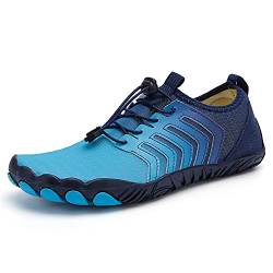 FANSU Unisex Badeschuhe Strandschuhe Damen Herren Sommer Wasserschuhe Schnelltrocknend Barfußschuhe Schwimmschuhe Surfschuhe Leichte rutschfeste Fitnessschuhe mit Dicker Sohle von FANSU