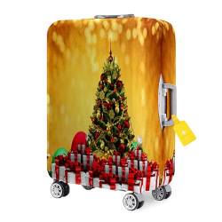 FANSU Weihnachtsbaum Schneeflocke Kofferhülle Kofferschutzhülle, Elastisch Gepäckabdeckung Koffer Koffer Schutzhülle Gepäck Cover für Neujahr, M(22~24 Zoll) von FANSU