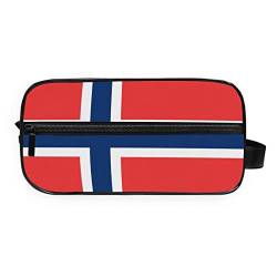 FANTAZIO Badezimmer Aufbewahrungstasche Make-up Tasche Flagge Norwegen Kosmetiktasche Wash Gargle Bag von FANTAZIO