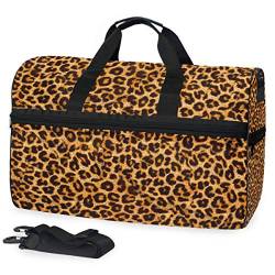FANTAZIO Leopard Skin, Sporttasche, Reisetasche, mit verstellbarem Riemen von FANTAZIO