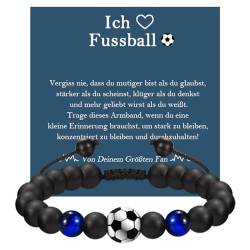 FAOMZQ Fussball Geschenke Jungen, Fußball Armband für Junge Teenager, Geschenk für Jungs Sohn Bruder Neffe Enkel zum Geburtstag Abschluss Weihnachten von FAOMZQ