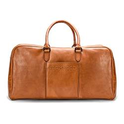 Farmhood Memphis Damen/Herren Reisetasche 53 cm - Weekender groß aus Leder - Reisegepäcktasche mit Steckfach auf der Vorderseite - mit längeverstellbarem und abnehmbarem Umhängeriemen (Camel) von FARMHOOD