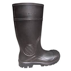 FARUS PVC Baustiefel Arbeitsstiefel S5 Sicherheitsstiefel Gummistiefel Stahlkappe S5-Black-39 von FARUS