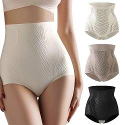 2023 PEARLMOON Ice Silk Ionic Shaping Shorts - Damen Shapewear für Bauchkontrolle und eine schlanke Silhouette, Hohe Taille Bauchweg Unterhose, Elastisch Body Shaper mit Fiber Restoration Shaper(L) von FARYODI