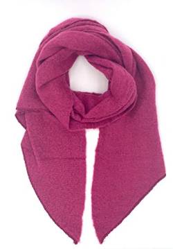 FASHION YOU WANT Damen weicher unifarbener Web Schal in asymmetrischer Form, Winter, Stola Pcpyron Long Scarf Noos (brombeer) von FASHION YOU WANT.DE