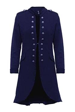 Fashion You Want Damen Blazer Damenjacke Admiral Jacke Military Army Style Lang S -XXL XXXL 4XL 5XL (DE/NL/SE/PL, Alphanumerisch, 4XL, Regular, Regular, dunkelblau) von FASHION YOU WANT.DE