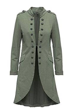 Fashion You Want Damen Blazer Damenjacke Admiral Jacke Military Army Style Lang S -XXL XXXL 4XL 5XL (as3, Alpha, 3X_l, Regular, Regular, Khaki) von FASHION YOU WANT.DE