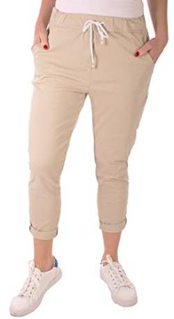 FASHION YOU WANT Damen Hose Stretch Sweatpants Jogginghose für Freizeit Boyfriend Baggyhose (as3, Alpha, one_Size, Regular, Regular, beige) von FASHION YOU WANT