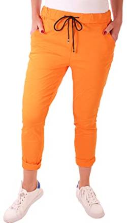 FASHION YOU WANT Damen Hose Stretch Sweatpants Jogginghose für Freizeit Boyfriend Baggyhose (as3, Numeric, Numeric_46, Numeric_48, Regular, Regular, orange) von FASHION YOU WANT