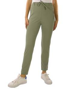 FASHION YOU WANT Damen Hose Stretch Sweatpants Jogginghose für Freizeit Gr.36-54 Schlupfhose mit elastischem Bund, mit Kordelzug (36, Khaki) von FASHION YOU WANT