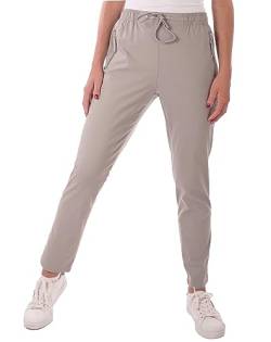 FASHION YOU WANT Damen Hose Stretch Sweatpants Jogginghose für Freizeit Gr.36-54 Schlupfhose mit elastischem Bund, mit Kordelzug (44, grau) von FASHION YOU WANT