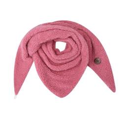 FASHION YOU WANT Damen KuschelSchal, Teddyfell Baumwolle Dreieckstuch Frauen Winterschal Herbstschal Warm Dreieck Schal Halstuch Scarf (altrosa) von FASHION YOU WANT