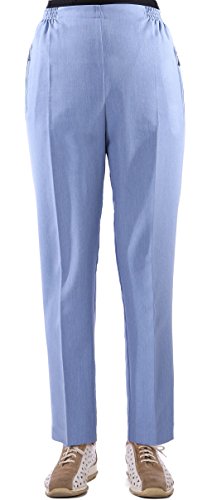 FASHION YOU WANT Damen Seniorenhose Schlupfhose mit Gummibund Kurzgröße Frühjahr/Sommer Qualität ideal für pflegebedürftige Omas einfach anzuziehen und super pflegelei (48/50, hellblau) von FASHION YOU WANT