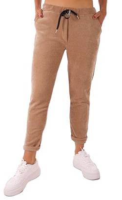 FASHION YOU WANT Damen Vintage Cordhose Hohe Taille Gerades Bein Hose Taschen Hose (DE/NL/SE/PL, Numerisch, 34, 36, Regular, Regular, beige) von FASHION YOU WANT