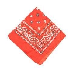 FASHION YOU WANT Schals & Tücher Bandana Halstuch Bikertuch Nickituch Kopftuch Baumwolle Mundschutz Piratentuch ideal für Karneval Fasching Karnevalskostüm (orange) von FASHION YOU WANT