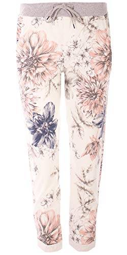 Fashion You Want Damen SweatpantsGröße 34-50 Baggy Hose Boyfriend Freizeithose Sporthose All-Over Roses Print Big Size bis Übergröße (J11, 44/46) von FASHION YOU WANT