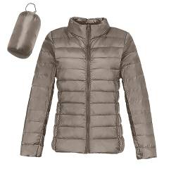 FASLOLSDP Frauen Warme Wasserdichte Leichte Jacke Einfarbig Lammfelljacke Winddichter Wintermantel Daunenjacken Herbst Winter Warm Kuscheljacke Damen Winterparka Coat Daunenjacke von FASLOLSDP