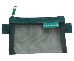 FAVORTALK Kleine Make-up-Tasche für Damen, tragbare Kosmetiktasche, Stil, Geldbörse, Münzbörse mit Reißverschluss, schöne Geldbörse, Nylon-Geldbörse, Distant Mountain Green, 11.5 X 8 cm / 4.53 X 3.15 von FAVORTALK