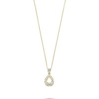 FAVS Collier FAVS Damen-Kette 375er Gelbgold 3 Zirkonia von FAVS