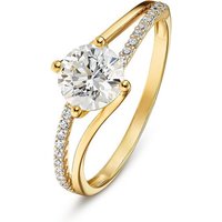 FAVS Fingerring FAVS Damen-Damenring 375er Gelbgold 1 Zirkonia, Zirkonia, synthetisch von FAVS