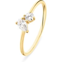 FAVS Fingerring FAVS Damen-Damenring 375er Gelbgold 1 Zirkonia, Zirkonia, synthetisch von FAVS