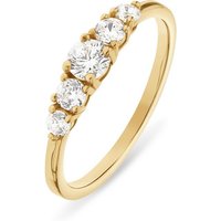 FAVS Fingerring FAVS Damen-Damenring 375er Gelbgold 3 Zirkonia, Zirkonia, synthetisch von FAVS