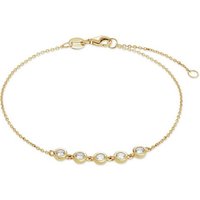 FAVS Silberarmband FAVS Damen-Armband 375er Gelbgold 5 Zirkonia, Modern von FAVS