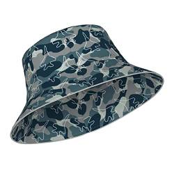 FAYXTIN Jet Fighters Fischerhut für Damen und Herren, Flugzeug-Camouflage, Fischerhut für Outdoor, Reisen, Sonnenhut mit reflektierendem Band von FAYXTIN