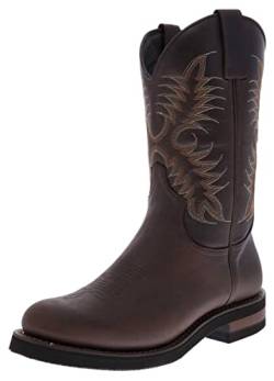 FB Fashion Boots Herren Cowboy Stiefel Roper-C Westernreitstiefel Herrenstiefel Braun 41 EU von FB Fashion Boots