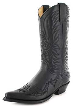 Fashion Boots Unisex Cowboy Stiefel BU1005 Schwarz Westernstiefel Cowboystiefel 47 EU von FB Fashion Boots