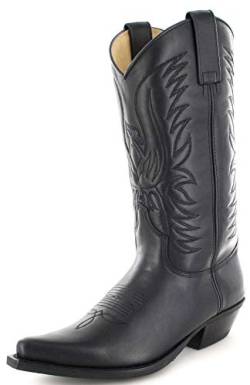 Fashion Boots Unisex Cowboy Stiefel BU1006 Negro Westernstiefel Cowboystiefel Schwarz 46 EU von FB Fashion Boots