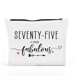 FBCCZEY Lustige Geburtstagsgeschenke für Frauen, Make-up-Tasche, Happy Anniversary Birthday Party Dekorationen Make-up Tasche, Geburtstagsgeschenke für Frauen Kosmetiktasche, Seventyfive2, 10*7.5*2 von FBCCZEY