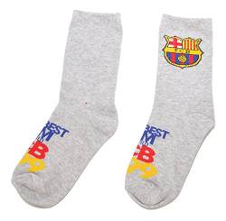 100% offiziell lizenzierte FC Barcelona FCB Socken für Jungen Kinder | Messi Suarez Neymar Einheitsgröße Design 6 von FC Barcelona