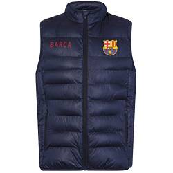 FC Barcelona - Herren Steppweste - Offizielles Merchandise - Fangeschenk - Dunkelblau mit Reißverschluss - L von FC Barcelona