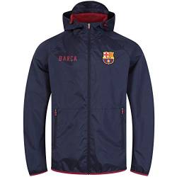 FC Barcelona - Herren Wind- und Regenjacke - Offizielles Merchandise - Dunkelblau - Kapuze mit Schirm - 3XL von FC Barcelona